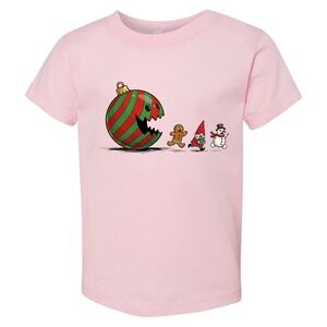 Holiday Chase Kids T-shirt Girl or boy Gingerbread, snowman ornament any size
